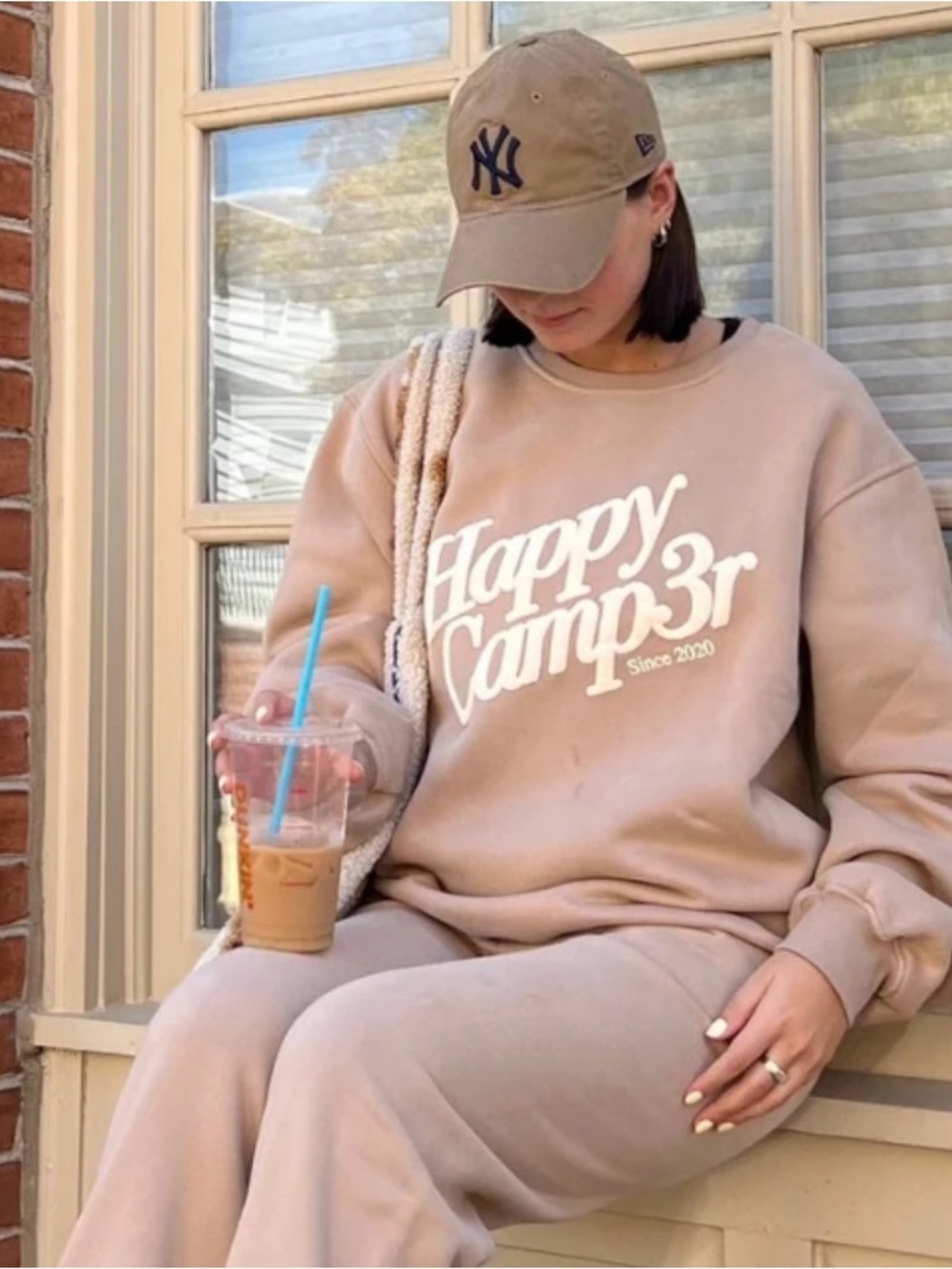 Happy Camp3r Puff Series Crewneck - Sand